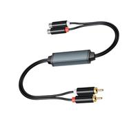 Filtro de zumbido Plug-and-Play para emparejamiento de receptores, aislador de línea estéreo con conectores macho a, cuerpo de aleación en aislador de bucle de tierra del vehículo, filtro de de