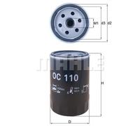 Knecht Filter Filtro de aceite OC 110 enroscable para Mercedes-Benz 190 Clase S
