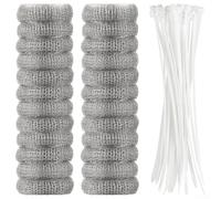 Filtro eficiente para lavadora hecho de acero inoxidable 304 resistente a la corrosión para atrapar pelusas y desechos para un drenaje suave en fregaderos y bañeras de lavandería, 12 unidades (juego