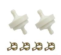 Filtro en línea de repuesto para Toro 298090 394358S, kit de filtro de gas de motor pequeño con abrazaderas, colador de línea de cortacésped de metal de plástico para
