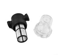 Filtro en línea para elaboración casera de cerveza de malla 100 con púas de manguera de 1,27 cm, sedimentos para grandes lotes de cervezas secas salpicadas, sin necesidad de bomba