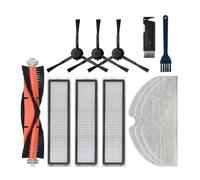 Filtro Hepa de paño de fregona de Cepillo Lateral/Principal Compatible con XiaoMi Dreame D9 y BOT L10 Pro Trouver Robot LDS Piezas de Repuesto for buscador de fregona aspiradora(Clear)