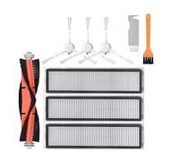 Filtro Hepa de paño de fregona de Cepillo Lateral/Principal Compatible con XiaoMi Dreame D9 y BOT L10 Pro Trouver Robot LDS Piezas de Repuesto for buscador de fregona aspiradora(Dark Grey)