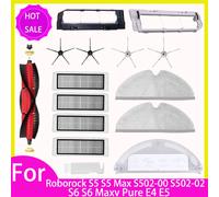 Filtro HEPA y Mopa para Roborock S5 S502-00 S502-02 S5 Max S6 MaxV S6 Pure E4 E5, Repuestos para Robot Aspirador, Cepillo Principal y Lateral 10pcs22