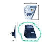 Filtro hidráulico de la caja de cambios Cartucho filtrante HX 168D KNECHT