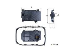 MAHLE HX 187KIT Kit filtro hidrtáulico caja automática Compatible con AUDI Q7 4LB, PORSCHE Cayenne 92A, VW Touareg 7P5, 7P6 TOUAREG VAN 7P5
