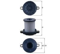 Filtro hidráulico de la caja de cambios Cartucho filtrante HX 229 MAHLE