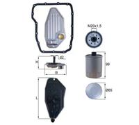 Filtro hidráulico de la caja de cambios Cartucho filtrante HX 276 KIT KNECHT