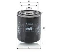 Filtro hidráulico, caja de cambios MANN-FILTER W 9023/1