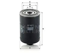 Filtro, sistema hidráulico de trabajo MANN-FILTER W 940/5