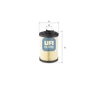 Filtro, sistema hidráulico operador UFI 83.037.00