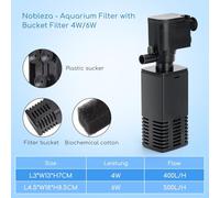 Filtro Interno Compacto, con Alta Capacidad de filtrado, bajo Consumo energético y fácil instalación; Ideal para acuarios y Sistemas de Agua.