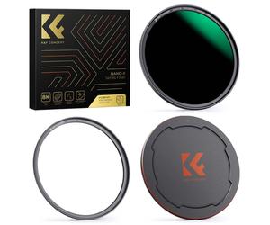 Filtro magn tico ND1000 K&F Concept de 58 mm (filtro de densidad neutra fija de 10 pasos), anillo b sico magn tico y tapa de filtro con 28 capas