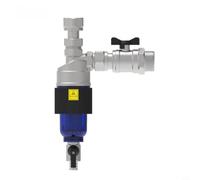 Filtro magnético DN20 de 3/4 pulgadas con llave de paso, separador de lodos para calefacción por suelo radiante y caldera de pared, red de acero inoxidable para eliminar el óxido y la cal, mejora la