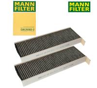 MANN-FILTER CUK 29 003-2 Filtro de aire de cabina - Filtro de Polen con Carbón activado - (set de 2) para Automóviles + Vehículos de transporte
