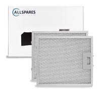 Filtro metálico AllSpares (2 unidades) para campanas extractoras, compatible con