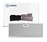 Filtro metálico AllSpares para campanas extractoras, compatible con Whirlpool 48