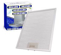 Filtro Metálico de Grasa Campana Extractora 320x220x9mm 00362380 para Bosch