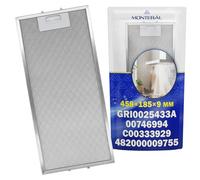 Filtro Metálico de Grasa para Campana Extractora 458x185x9 mm con Código Original 00746994 746994 para Bosch para Balay para Siemens GRI0025433A para Elica - MONTERAL