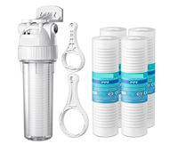 Filtro Osmosis Inversa, Purificador de prefiltro del de filtro de agua de sedimentos for toda la casa de 5 micras, prefiltro de algodón PPF de 10 pulgadas(Host and 5x Filter)