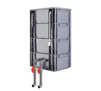 Filtro para Acuario, Caja de Goteo Grande para Filtro de Acuario - Kit de Filtro Externo para el Ciclo del Agua para estanques y peceras (60x40x44cm) - Caja de Goteo, no Incluye Bomba ni Mat
