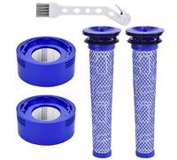 Filtro para Dyson V7 V8, 4 Piezas Paquete de Filtros de Repuesto para Dyson V7 Animal V8 Animal V8 Absolute Aspiradora, 2 Postfiltros HEPA, 2 Prefiltros, Reemplaza la pieza 965661-01 & 967478-01