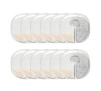 Filtro para fuente de agua para gatos accesorios para mascotas | 12 piezas filtro automático para fuente gato interior perrera acero inoxidable cerámica mantenimiento regular