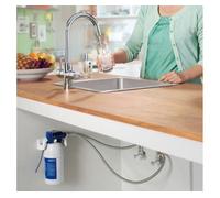 Brita mypure P1 Sistema de filtración de agua situado debajo del fregadero Azul, Blanco