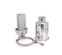 Filtro para manguera de jardín, tamaños de malla múltiples en línea del acero inoxidable 245m m SUS 304 tamiz filtro la tri abrazadera 38m(400 Mesh)