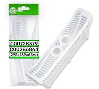 Filtro Pelusas para Secadora 295x139x65 mm con Código Original C00728379 C00286864 488000728379 482000023267 para Indesit para Ariston para Philips para Whirlpool - Garantía de 5 Años - ONIX TECH