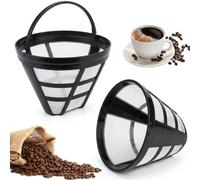Filtro Permanente De Nylon Para Café - Reutilizable Y Resistente | Filtro De Café Reutilizable Con Asa | Para 8-12 Tazas | Sin Filtros De Papel | Extrae Aroma Y Sabor Auténtico