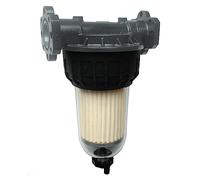 Filtro PIUSI para Diésel, Gasolina y Aceite, Kit Completo con Soporte de Cabeza + 2x Cartuchos, Caudal 70 l/min, Presión 5 bar, Filtración Absorbente de Agua de 30 micrones | Clear Captor F00611B10