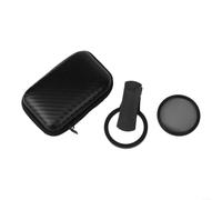 Filtro Polarizador CPL 52mm con Clip para Móvil - Lente Giratoria Anti Reflejos Vidrio Óptico - para iphone para samsung para android Viajes Exterior Kit Completo Negro(52mm CPL)