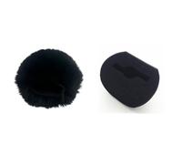 Filtro Pop de gato muerto apto para Zoom H6essential práctica grabadora portátil, parabrisas peludo y micrófono de espuma, cubierta de esponja para parabrisas (negro y espuma)