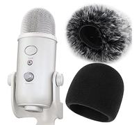 Filtro Pop/Parabrisas Protector para Blue Yeti, Yeti Pro Micrófonos Espuma & Furry Interior/Exterior Parabrisas Muff por YOUSHARES