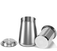 Filtro portátil de café molido de acero inoxidable con tamiz de malla fina para métodos de preparación manual, ayuda a eliminar el amargor y preservar el aroma (plateado)