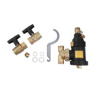 Filtro protector de caldera con filtro de acero inoxidable y válvula de drenaje. Elimina el óxido y los depósitos. Para sistemas de calefacción, conexión roscada DN20/25/32 (DN25/1 macho valve)