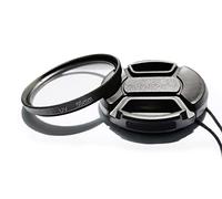 Filtro protector UV multicapa de 55 mm y tapa de lente de 55 mm compatible con Nikon D5600 D3500 D3400 kit AF-P 18-55 mm, para Sony A7RIV A7RIII Kit FE 28-70 mm lente (1+1 unidad)