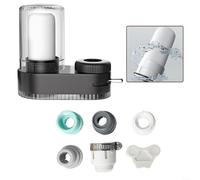 Filtro purificador de agua del grifo duradero con 2 filtros lavables, aireador eficiente para grifo mezclador de grifo, carcasa de ABS, ideal para agua potable limpia y segura