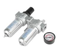 Filtro Regulador de Aire para Compresor 1/2", Kit de Herramientas con Trampa de Aceite y Agua - Filtrado Preciso, Material de Aluminio, Protección Prolongada para Herramientas