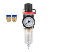 Filtro regulador para compresor de aire, Procesador de aire AFC2000+AL2000 Separador aceite y agua 1/4 rosca for tamaños modelos 4-12 mm(Ordinary AFR2000,Gas source 10mm)