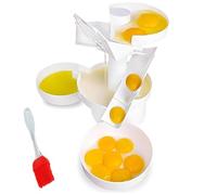 Filtro separador de yema de huevo y blanco ajustable, diseño de pilar y deflector con 1 cepillo, procesa eficientemente 500-800 huevos/h para uso doméstico y restaurante
