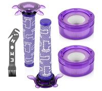 Filtro V8 mejorado de repuesto para aspiradora de mano Dyson V8 nueva versión inalámbrica Animal Extra SV10 SV25 para coche+barco, prefiltros de 2 estrellas y 2 filtros HEPA de repuesto número de