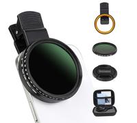 Filtro Variable ND2-ND400 de 52 mm, Ultra Delgado, Multicapa, Ajustable, Filtro de Densidad Neutra, Kit de Filtro ND para Lente de teléfono, Compatible con iPhone 15, 14, 13, 12, 11, Google Pixel y