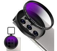 Filtro variable ND2-ND400 de 67 mm para teléfono, lente VND con clip de teléfono, filtro de densidad neutra ajustable compatible con iPhone 16 15 14 13 Pro Max Plus Samsung Galaxy Moto Google TCL