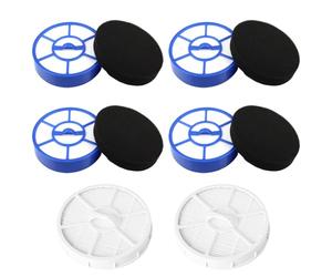 Filtro VC3 de repuesto para Kärcher VC 3, accesorios para aspiradoras 1.198-125.0, 2.863-238.0, 2 filtros HEPA de repuesto y 4 filtros de depósito de polvo con 4 espuma especial - 6 unidades