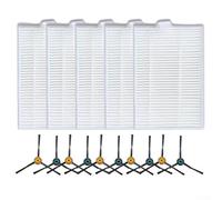 Filtro Y Juego De Cepillos Laterales De Plástico, Nylon Y Papel Filtro Para Aspiradoras Midea M6 VCR21LDSW, Duradero Y Fácil De Instalar Para Mejorar La Limpieza (B)