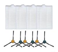 Filtro Y Juego De Cepillos Laterales De Plástico, Nylon Y Papel Filtro Para Aspiradoras Midea M6 VCR21LDSW, Duradero Y Fácil De Instalar Para Mejorar La Limpieza (A)