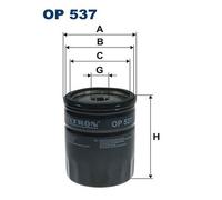 FILTRON OP 537 de Aceite para Alfa Romeo, Autobianchi, Fiat, Innocenti, Lancia