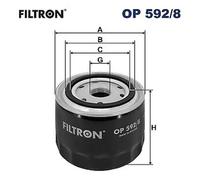 FILTRON Op 592/8 Filtro de Aceite para , Fiat, Iveco, Karsan, Uaz , Yamaha Motos